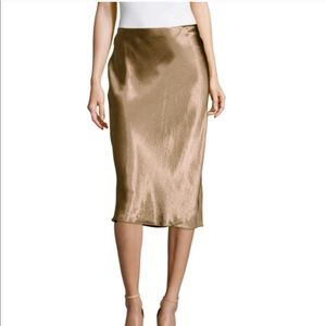🌿Vince satin midi flare skirt